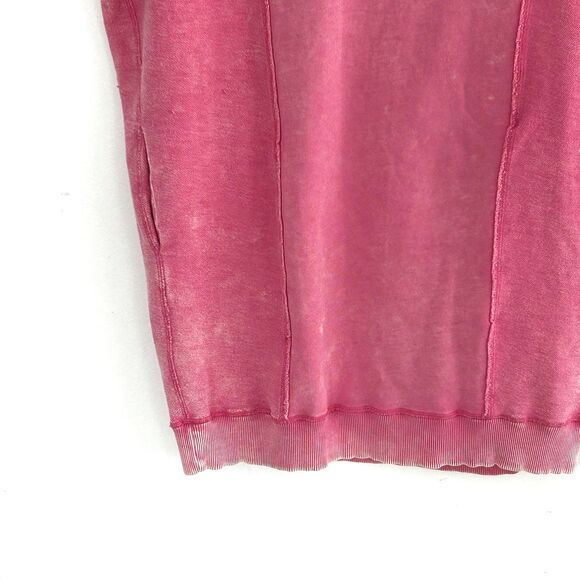 Anthropologie Saturday Sunday Dress Size Medium Pink Acid Wash Short Sleeve - Picture 4 of 8